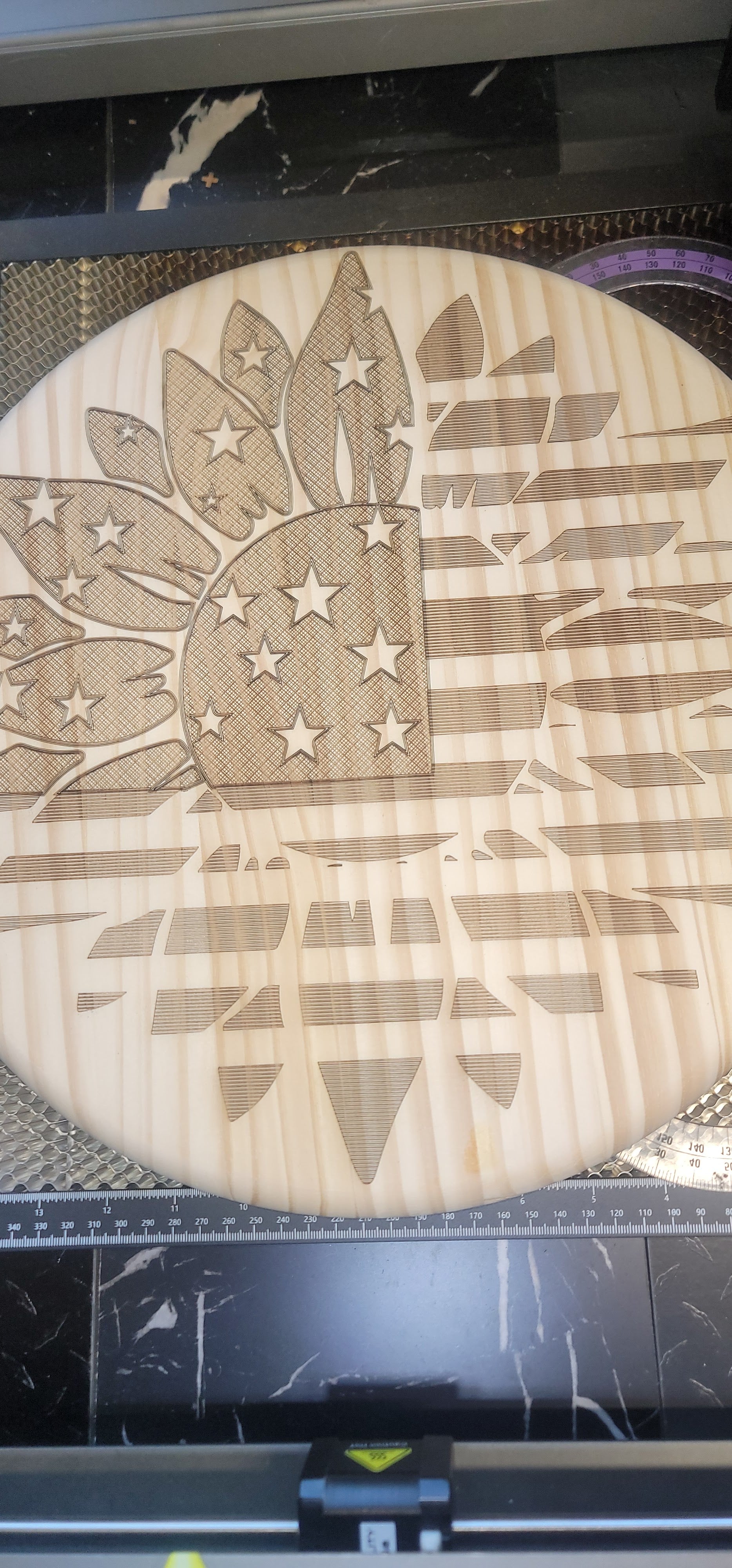 15" Wooden Round Wall Hang/Table Top