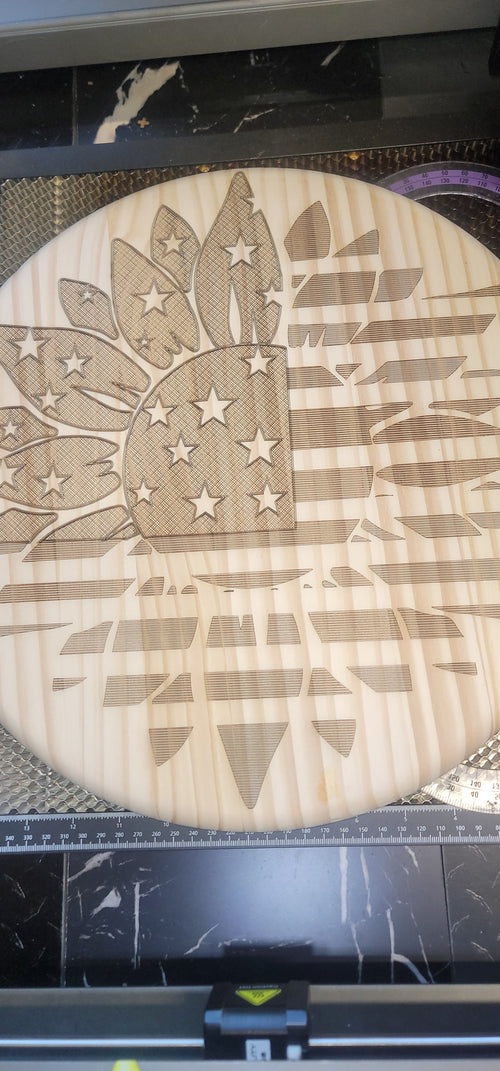 15" Wooden Round Wall Hang/Table Top