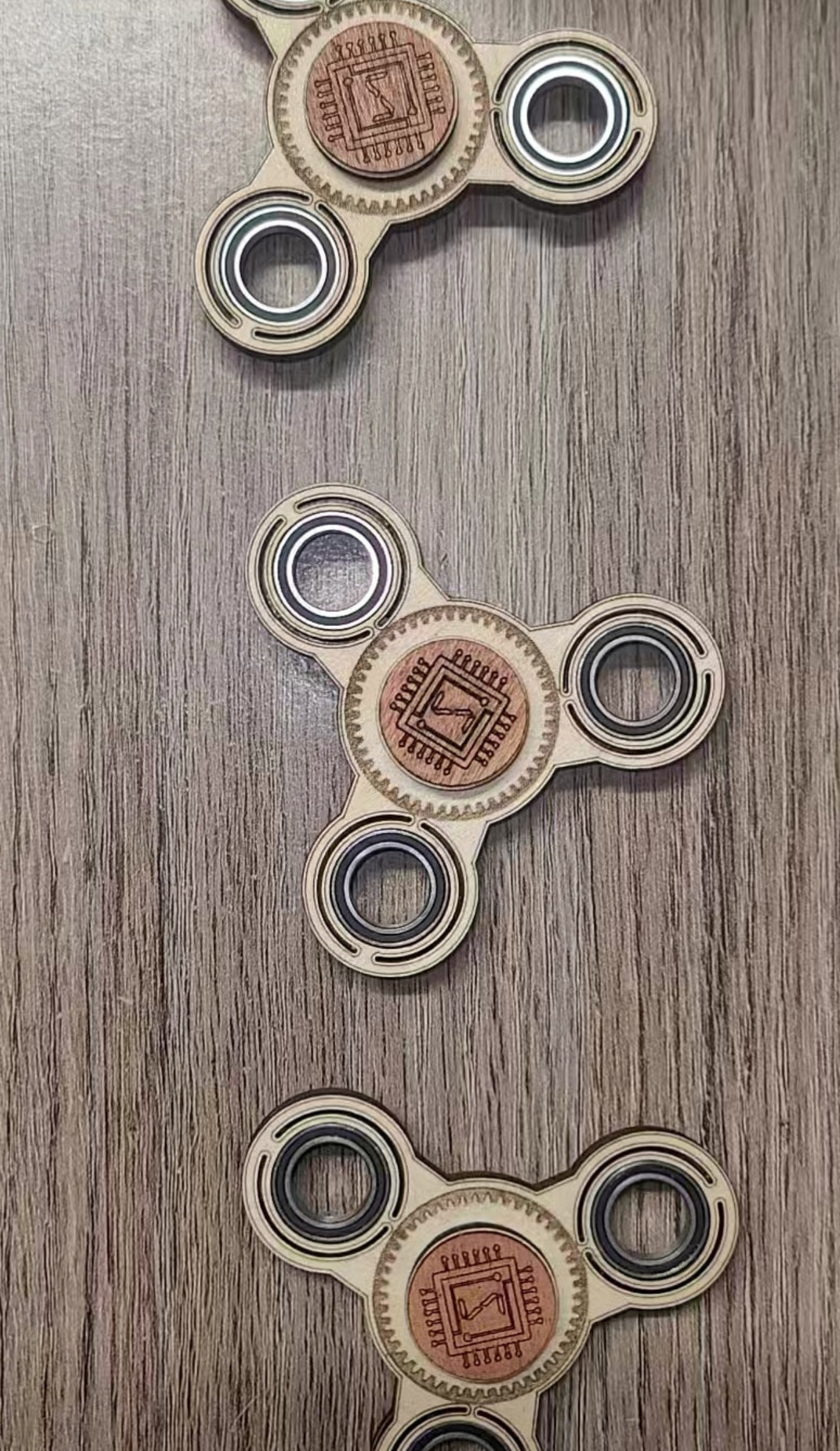 Quad Action Wooden Fidget Spinner