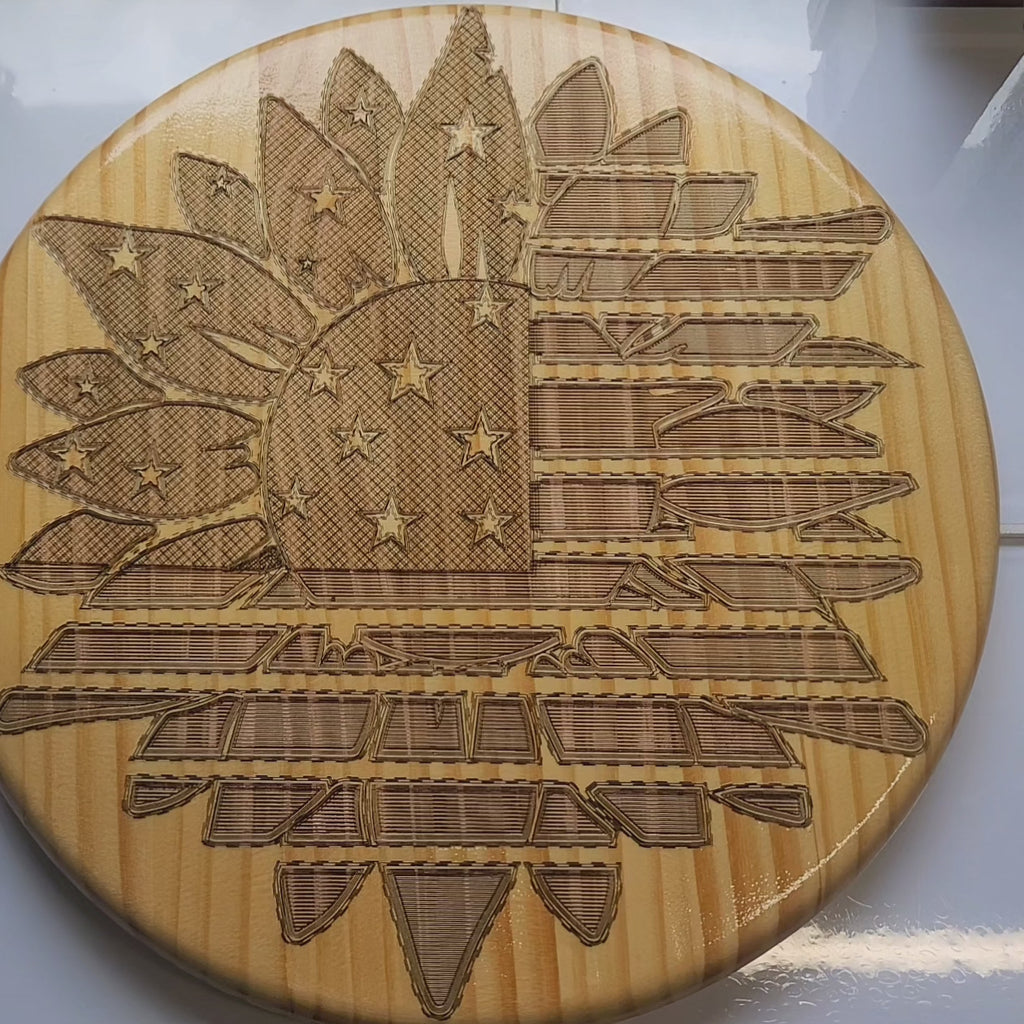 15" Wooden Round Wall Hang/Table Top