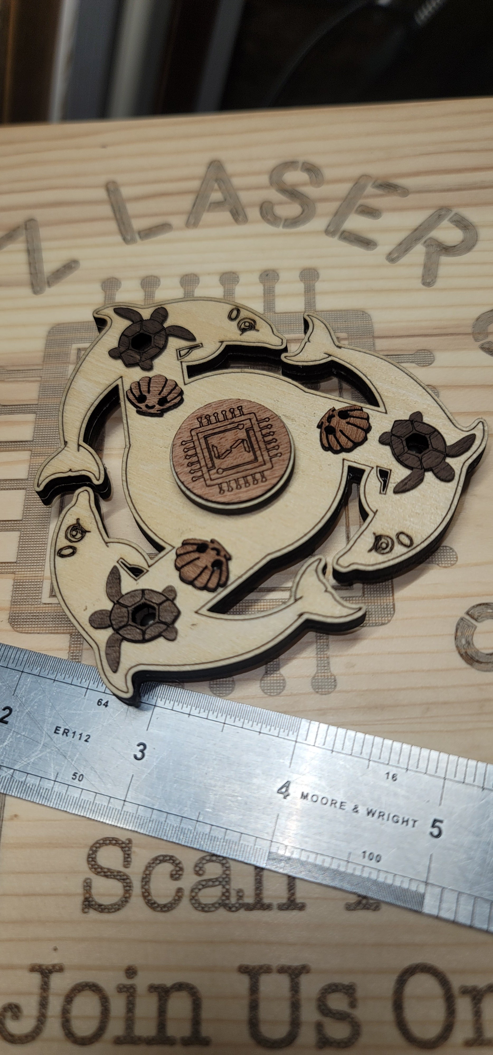 Dolphin Fidget Spinner with Rattle