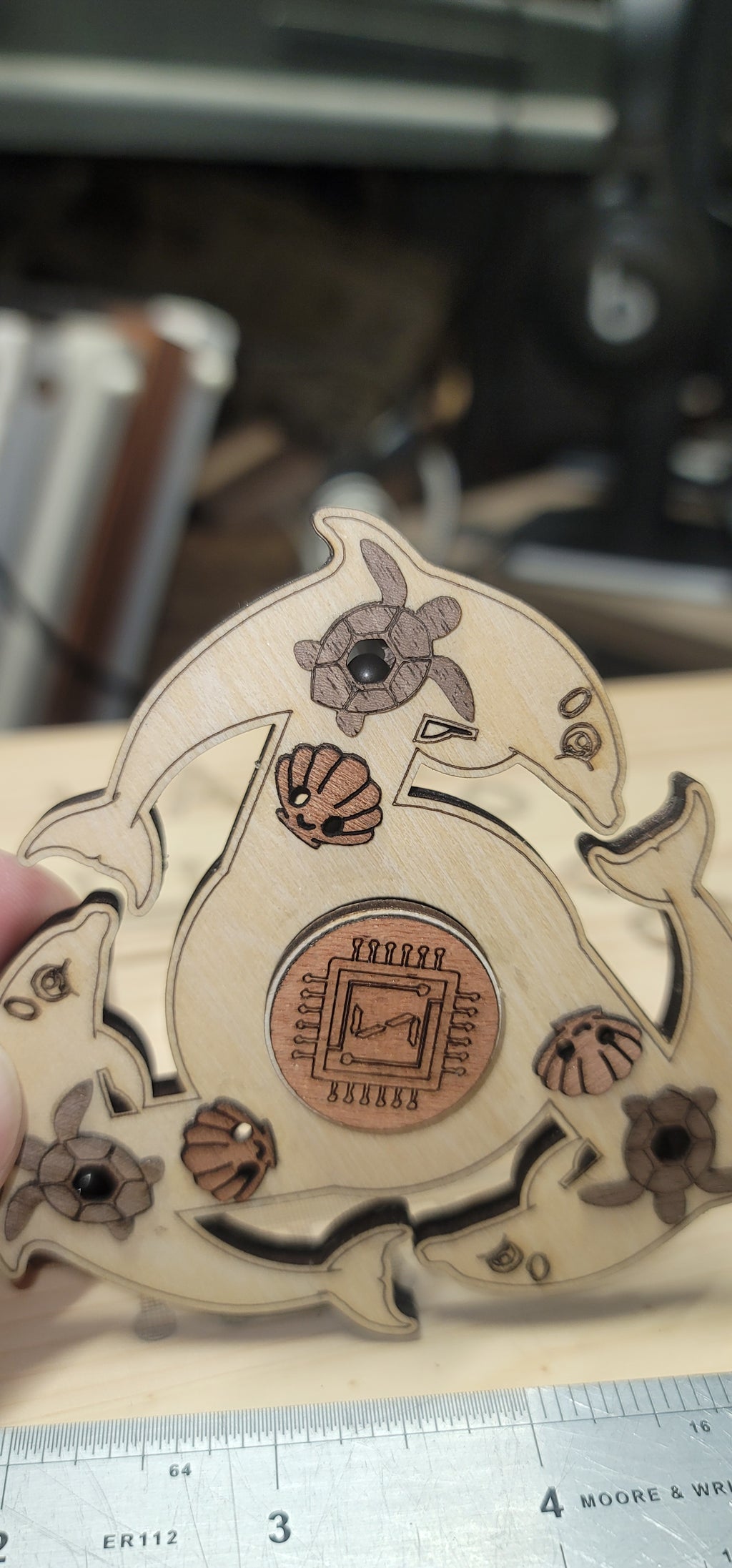 Dolphin Fidget Spinner with Rattle