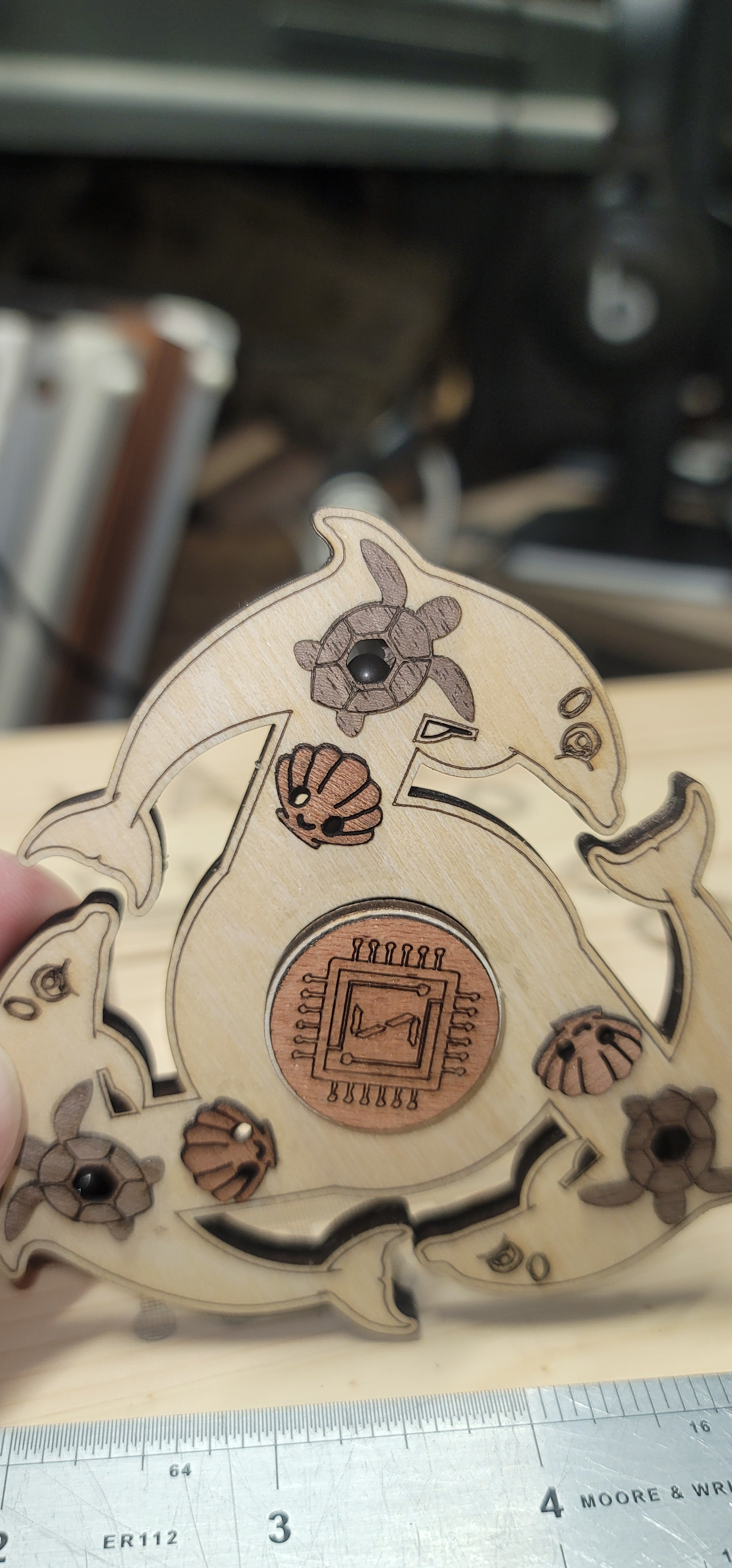 Dolphin Fidget Spinner with Rattle