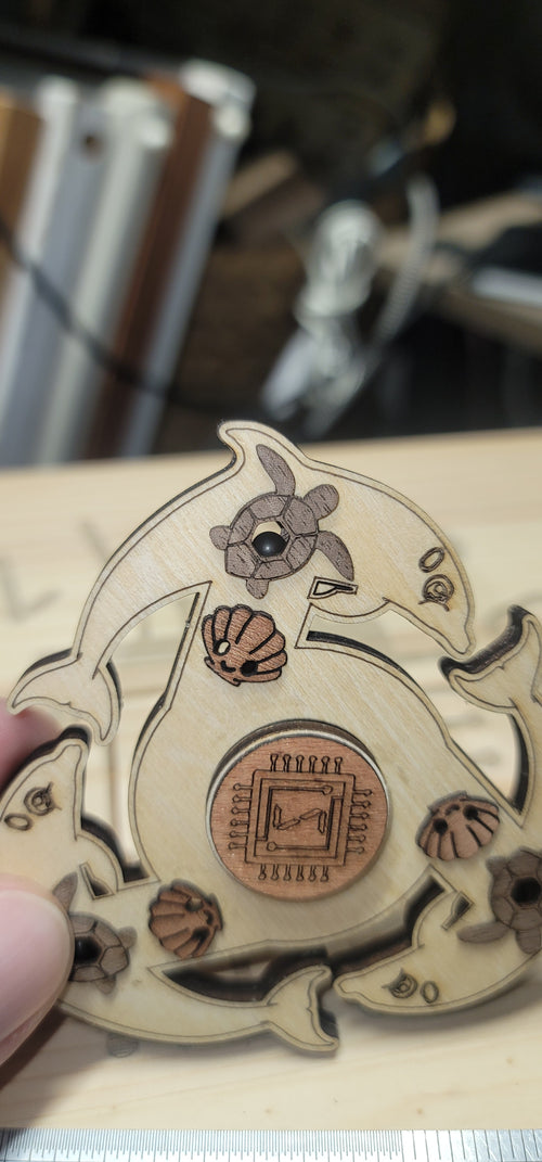 Dolphin Fidget Spinner with Rattle